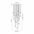 Saga Pendant 16 Light Gold/Chrome Plated Glass